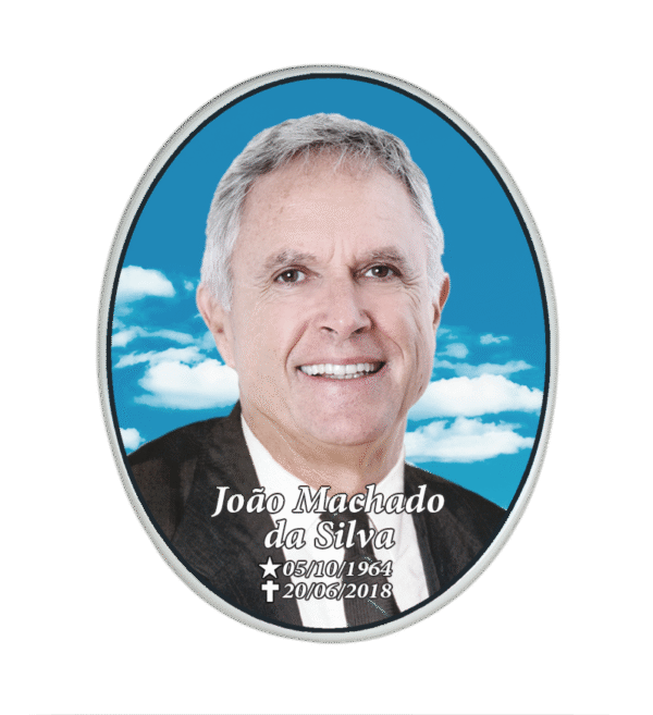 Porcelana Oval com letreiro