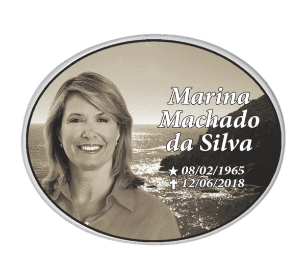 Porcelana Oval com letreiro