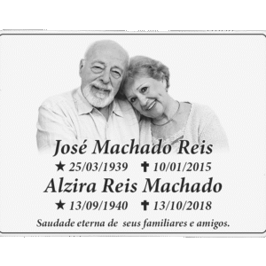 Porcelana Retangular Horizontal Casal PB c/ Letreiro