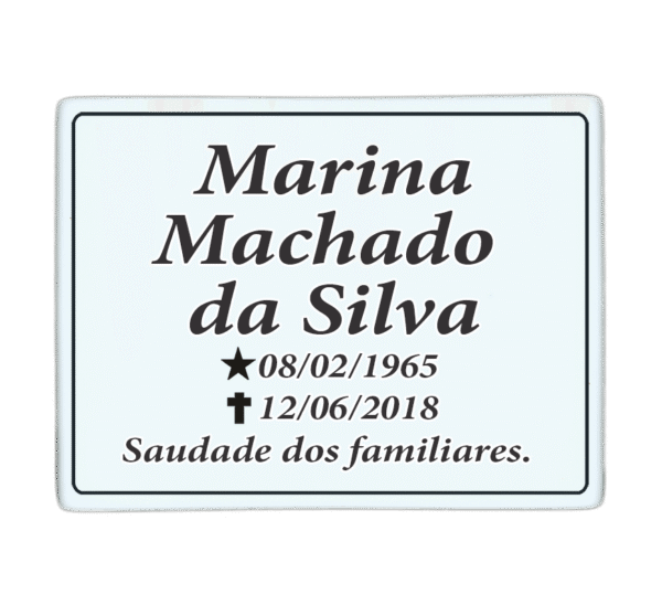 Porcelana com letreiro