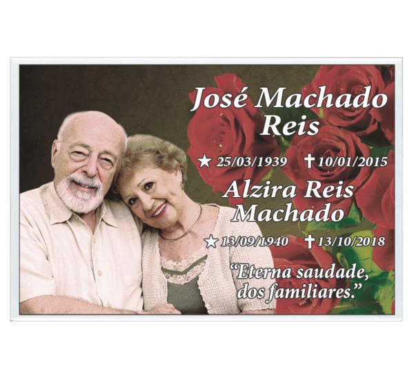 Foto casal em cerâmica
