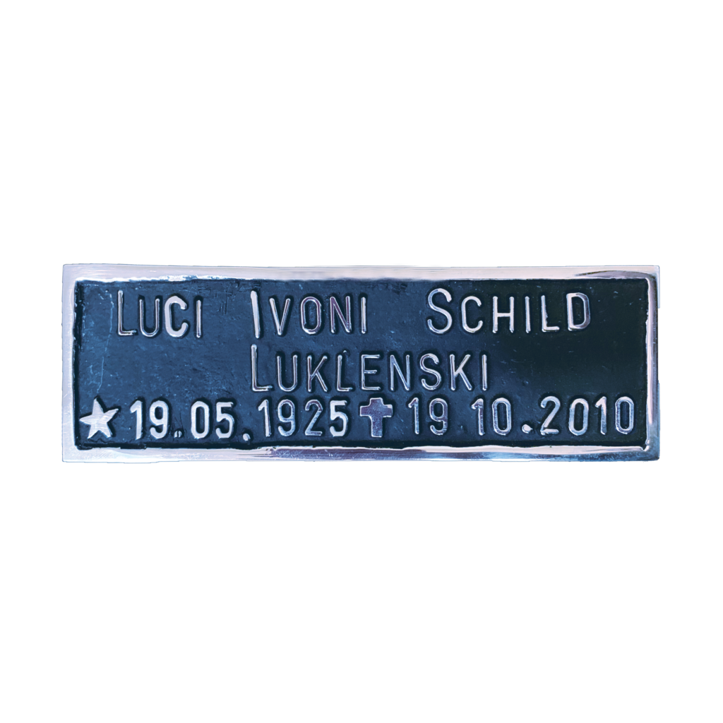 Placa de Metal para lápides e túmulos