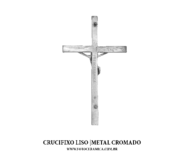 0322. Crucifixo Liso Cromado/Dourado - Imagem 4