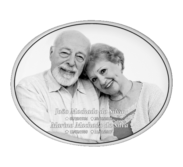 Porcelana Oval com letreiro