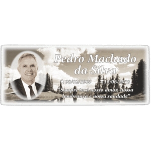 Placa 10x25 com relevo (6x8) cm