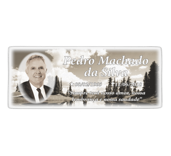 Placa 10x25 com relevo (6x8) cm