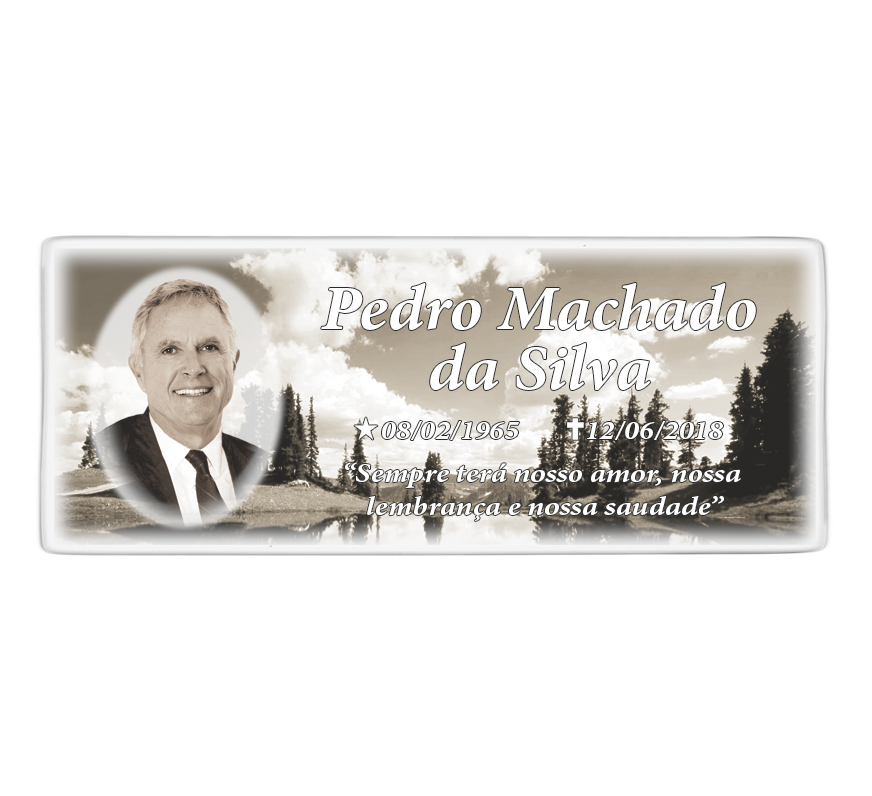 Placa 10x25 com relevo (6x8) cm